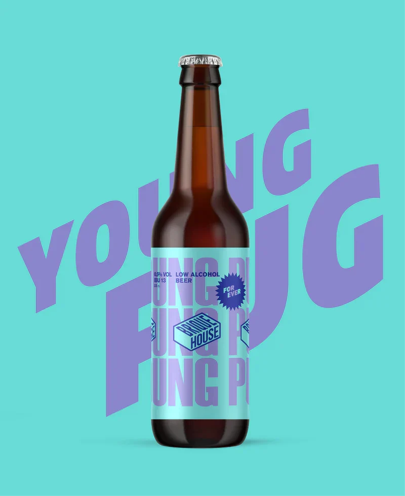 Bière Brique House Young Pug IPA 0,5% sans alcool