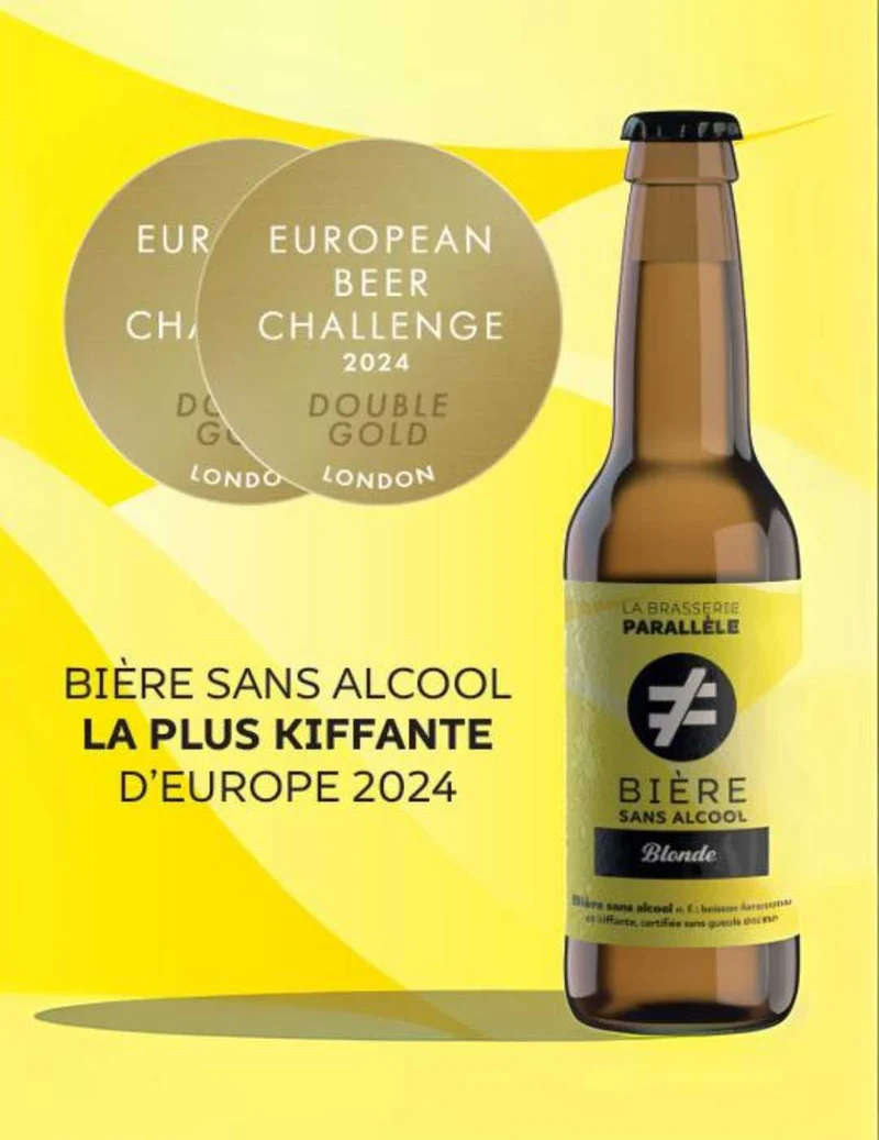 Bière blonde La Brasserie Parallèle 0,3% Bio