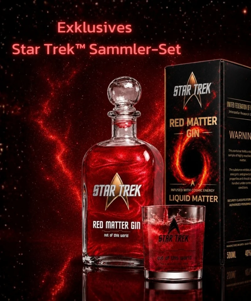 Star Trek Red Matter Gin Geschenkset inkl. Glas