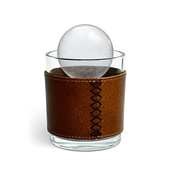 Leather Wrapped Rocks Glasses