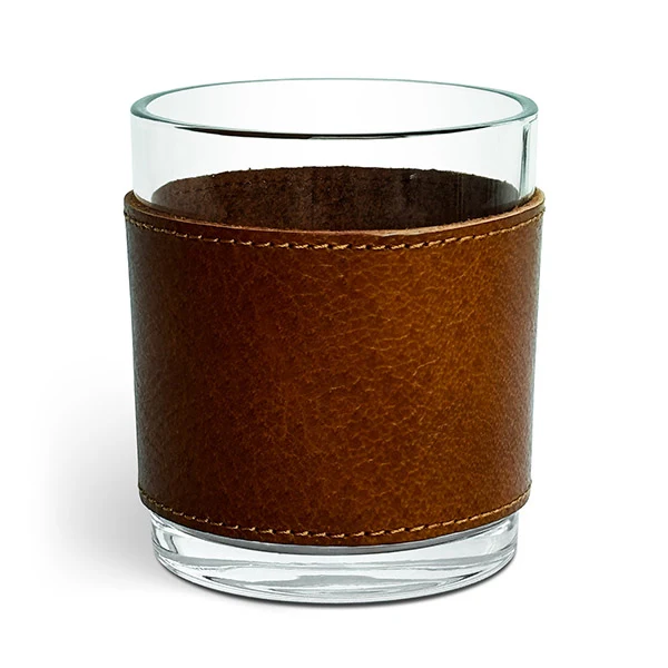 Leather Wrapped Rocks Glasses