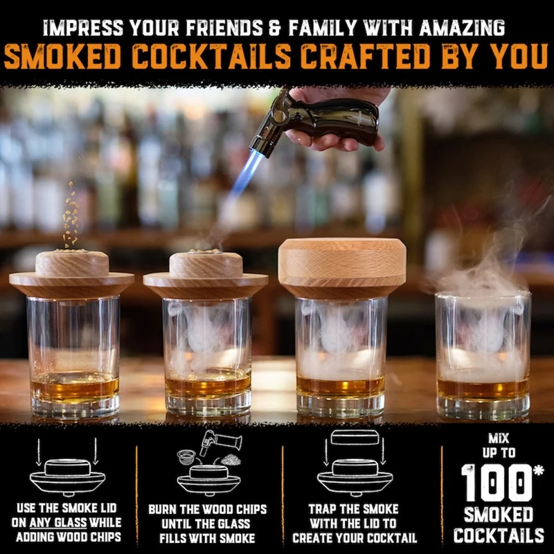 Smoke Lid Cocktail Smoker Kit - 12pc Set