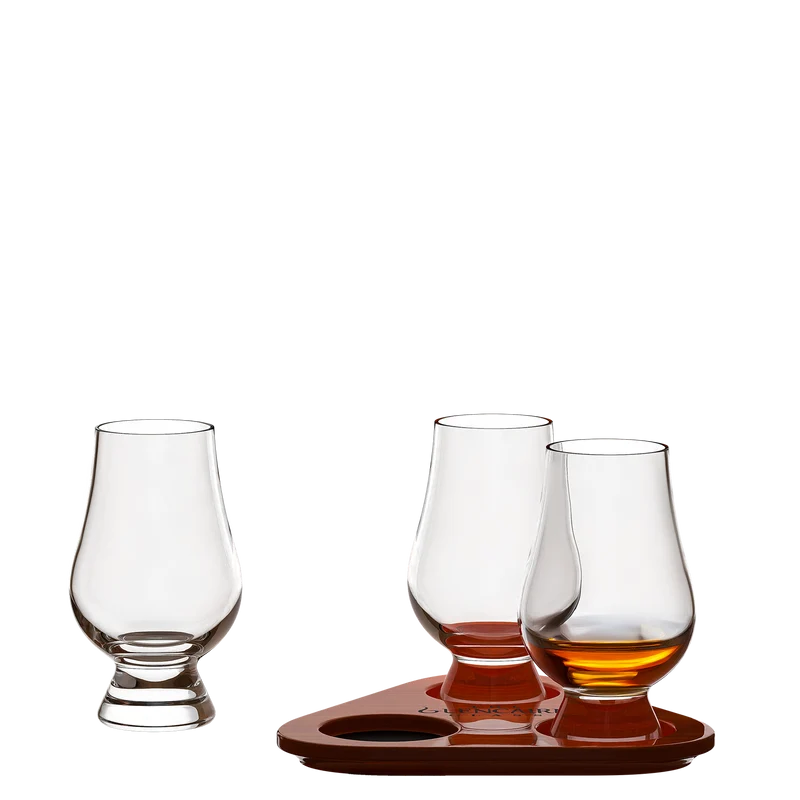The Glencairn Glass Tasting Set (3 Whiskygläser & 1 Holztablett)