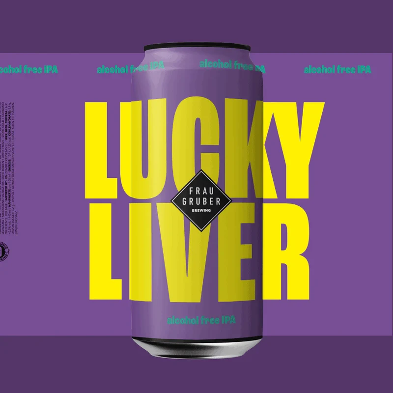 Bière Fraugruber Lucky Liver IPA sans alcool 0,5%
