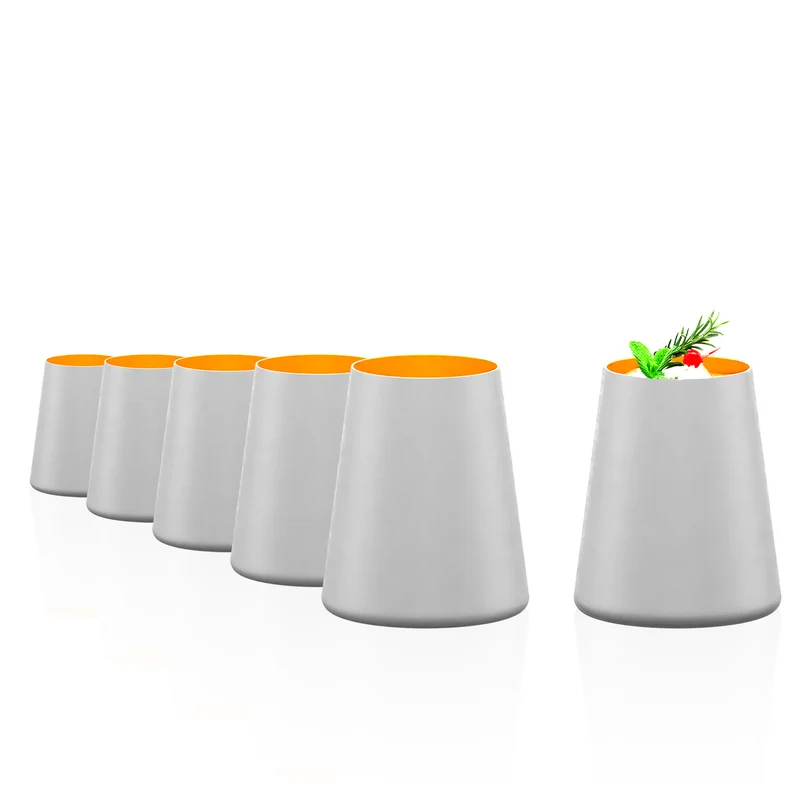 Becher Power Weiß/Gold 6er Set
