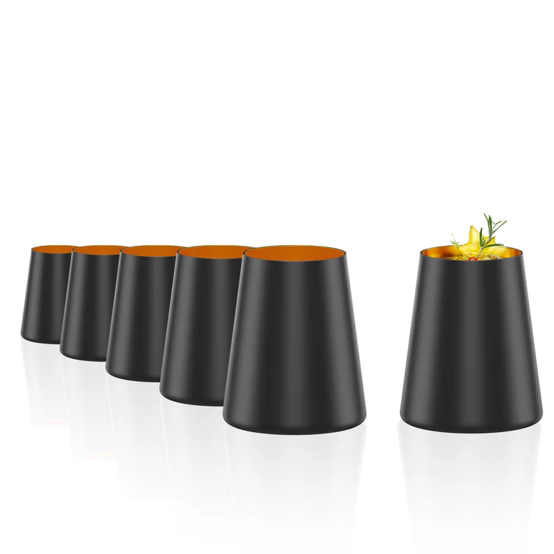 Becher Power Schwarz/Gold 6er Set
