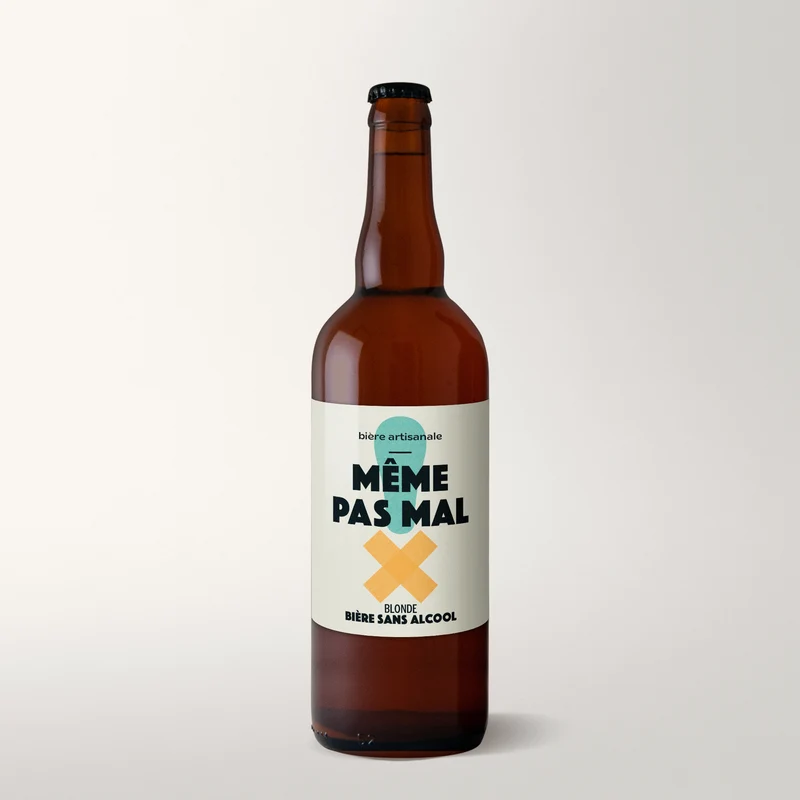 Bière blonde Même Pas Mal - Tandem sans alcool 0,5% - 75 cl