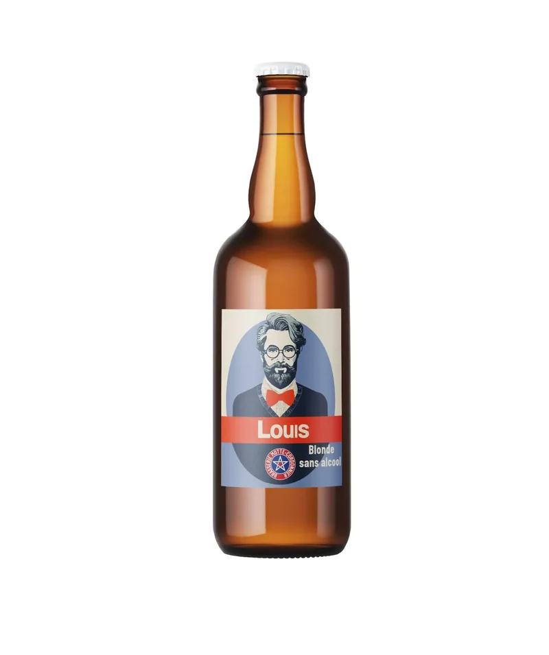 Bière blonde Louis 0° Motte Cordonnier 0,5% - 75 cl