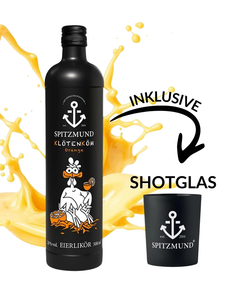 Spitzmund Klötenköm Orange Inklusive Shotglas