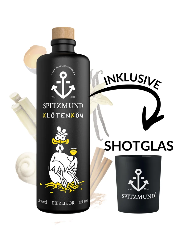 Spitzmund Klötenköm inklusive Shotglas