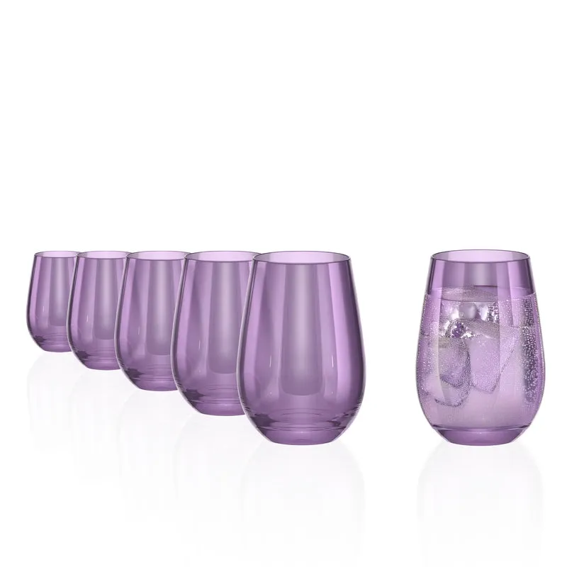 Longdrinkbecher Violett Mirror 6er Set
