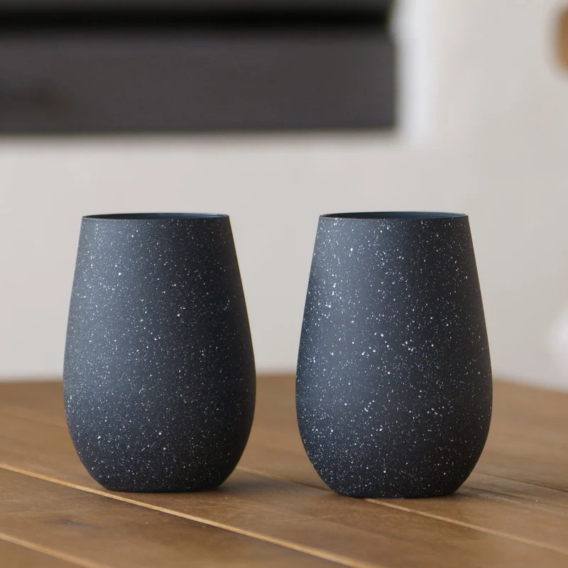 Becher Dunkelgrau Stones 6er Set