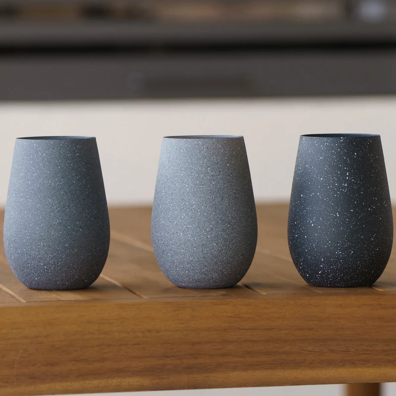 Becher Hellgrau Stones 6er Set