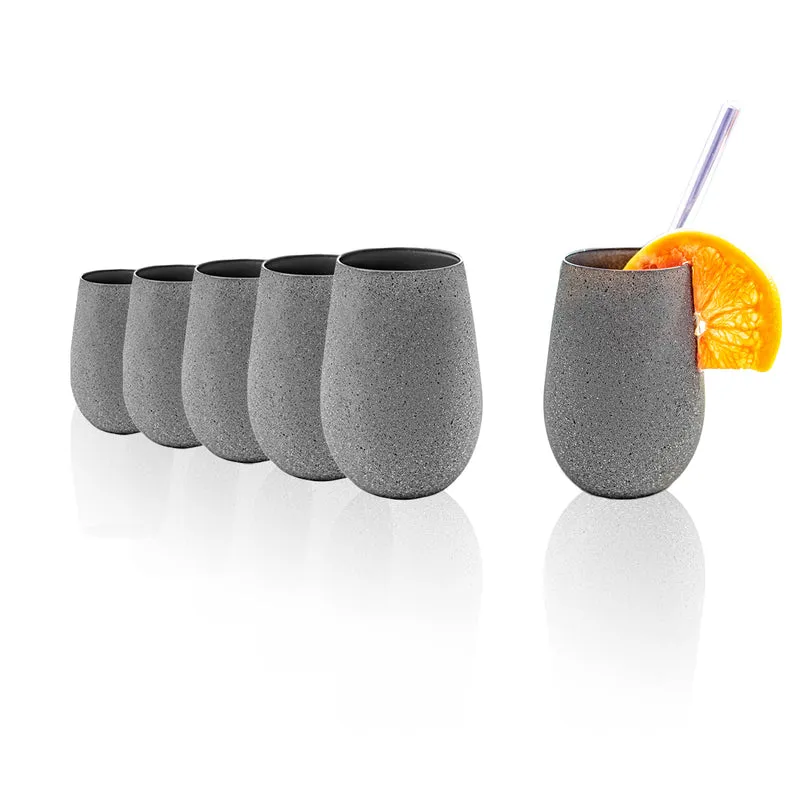 Becher Mittelgrau Stones 6er Set