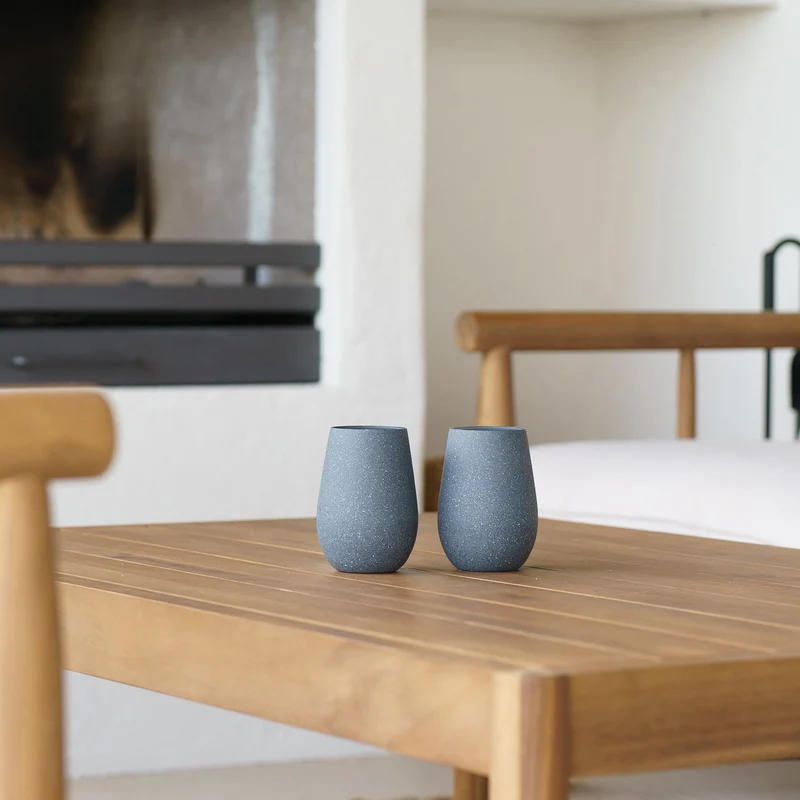 Becher Hellgrau Stones 6er Set