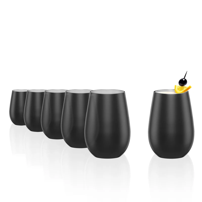 Becher Schwarz/Silber Elements 6er Set