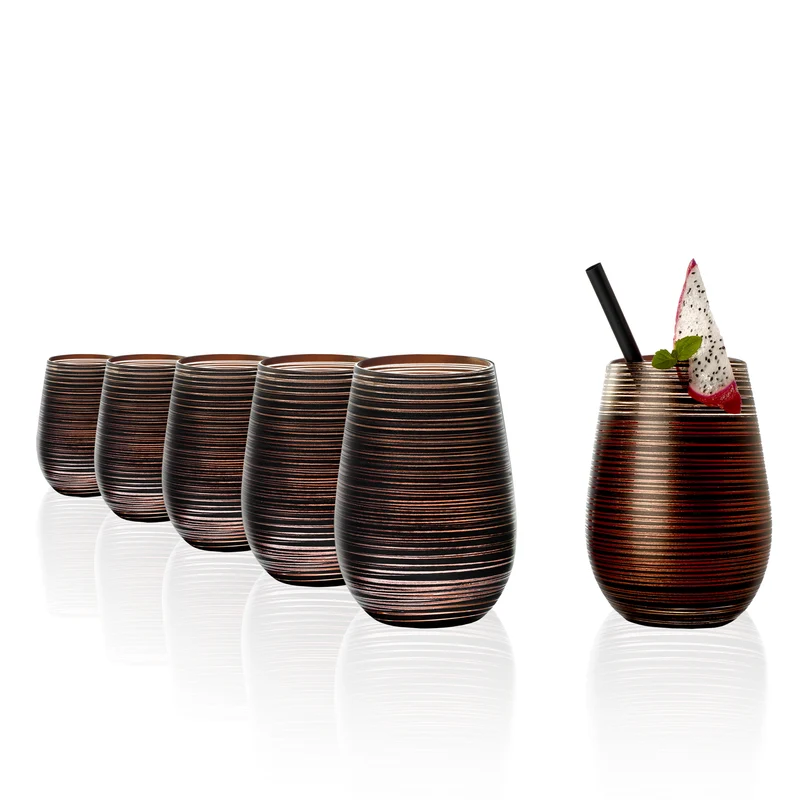 Becher Schwarz/Bronze Twister 6er Set