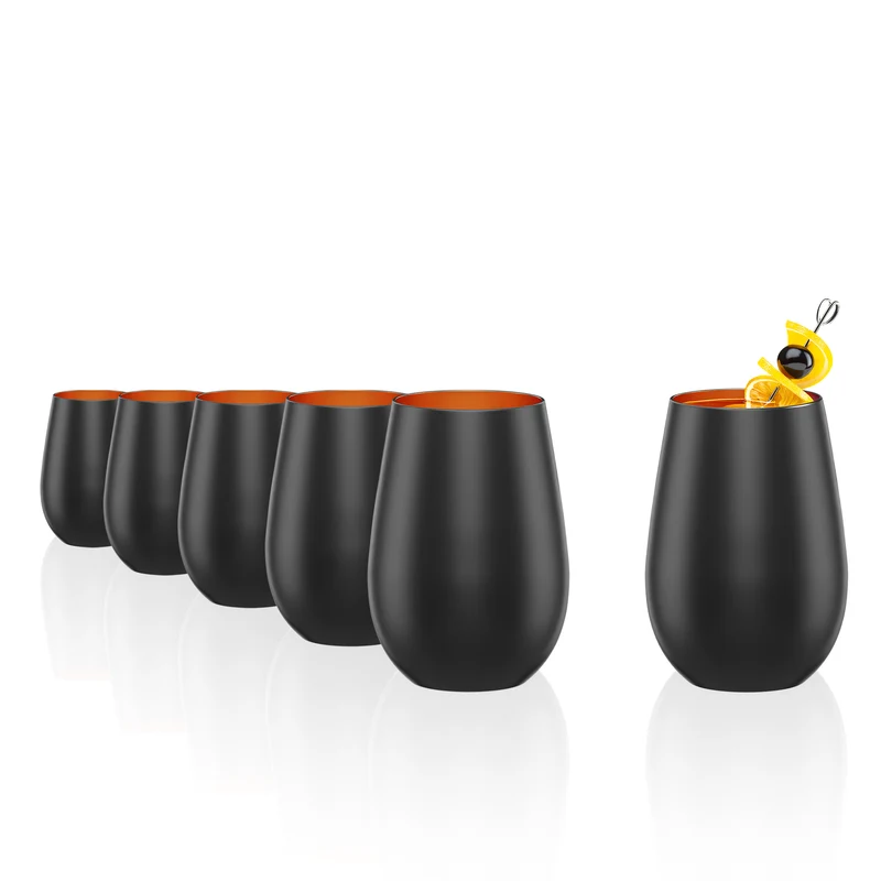 Becher Schwarz/Bronze Elements 6er Set