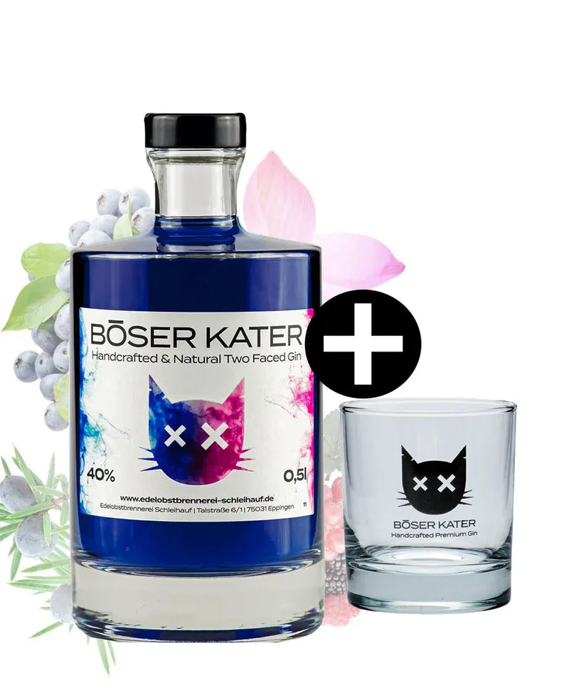 Böser Kater Two Faced inklusive Glas