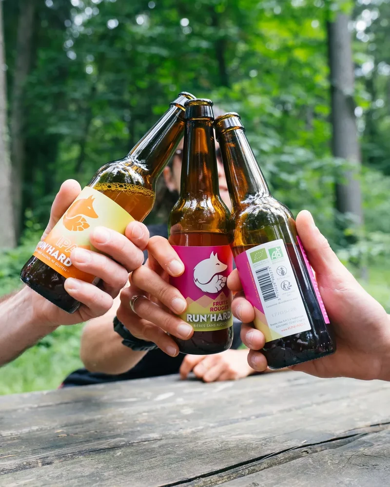 Bière IPA RUN'HARD sans alcool ni gluten 0,4% - 75 cl
