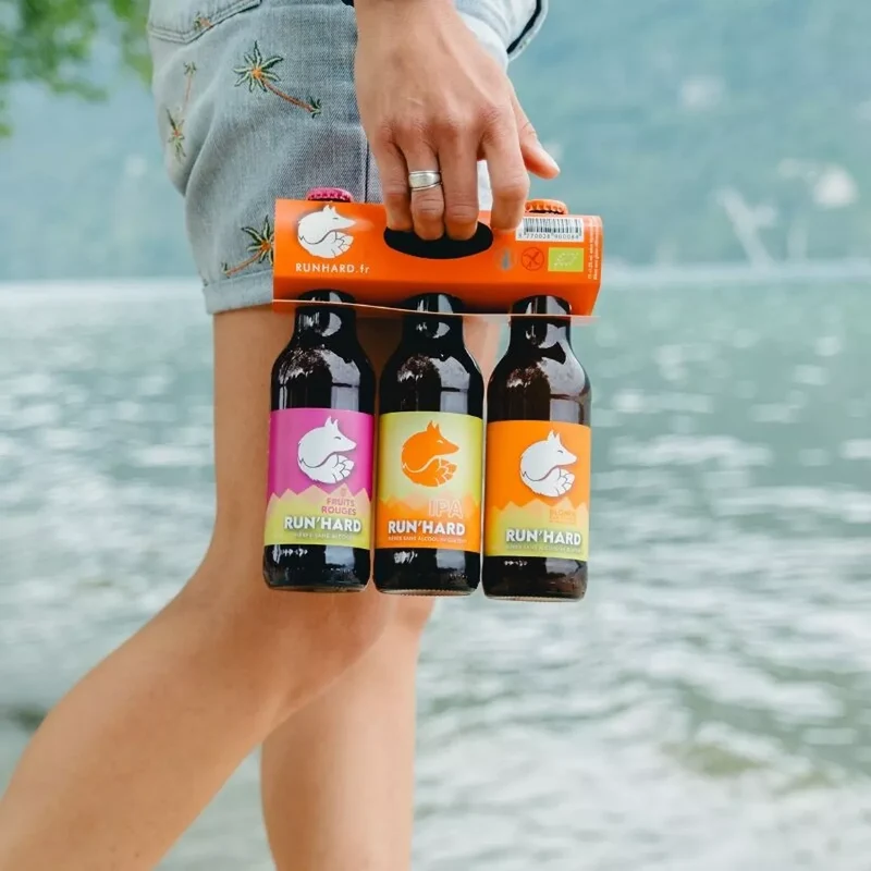 Bière IPA RUN'HARD sans alcool ni gluten 0,4% - 33 cl