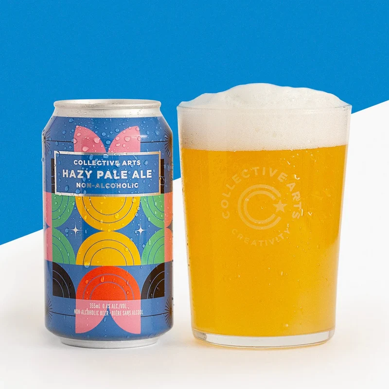 Bière Collective Arts Hazy Pale Ale sans alcool 0,4%