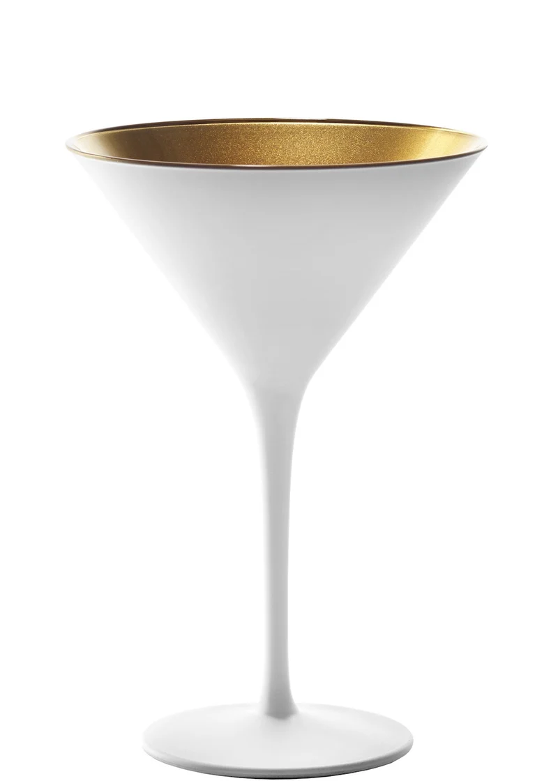 Cocktailschale Weiß/Gold Elements 6er Set