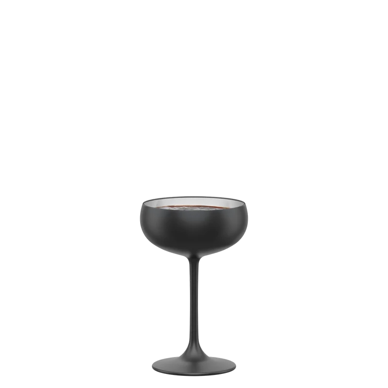 Sektschale Schwarz/Silber Elements 6er Set