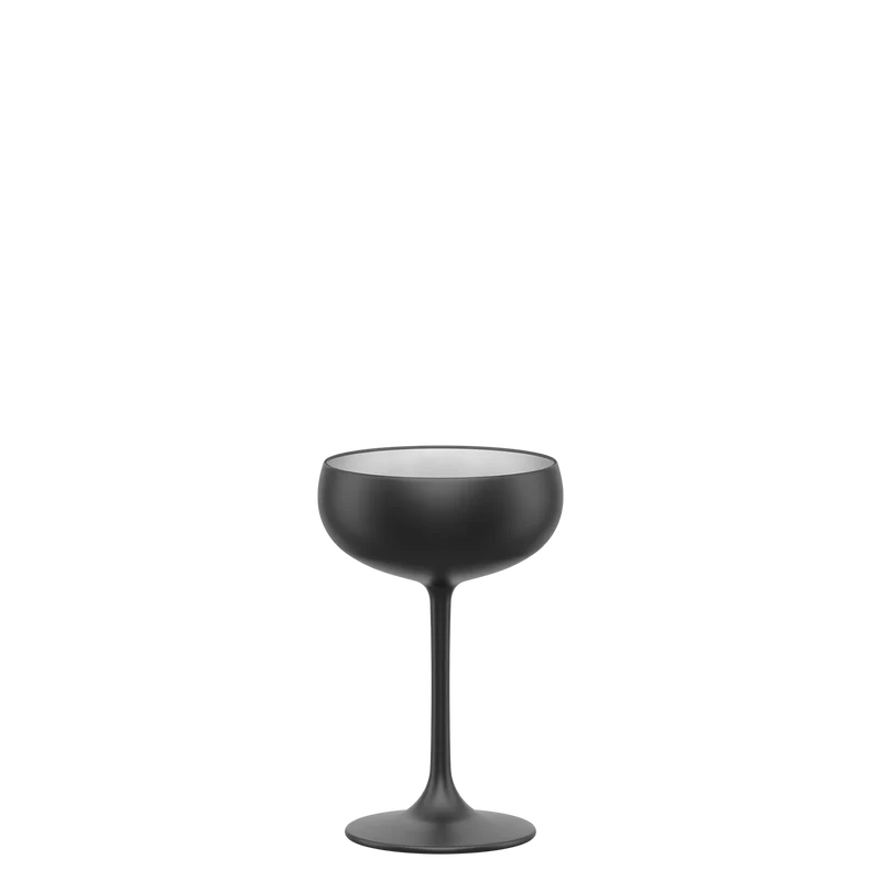 Sektschale Schwarz/Silber Elements 6er Set