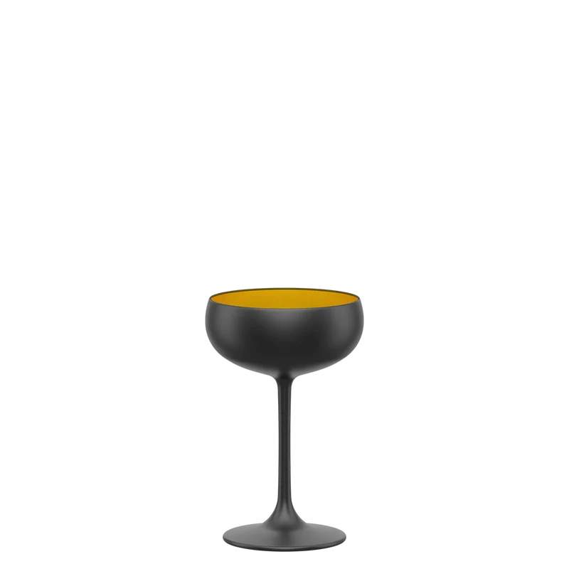 Sektschale Schwarz/Gold Elements 6er Set
