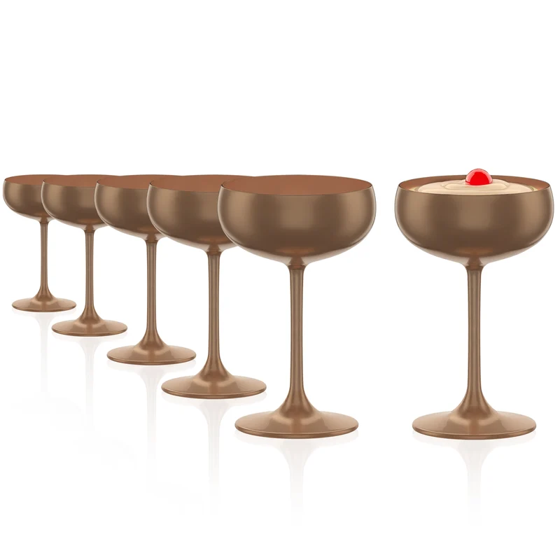 Sektschale Bronze Elements 6er Set
