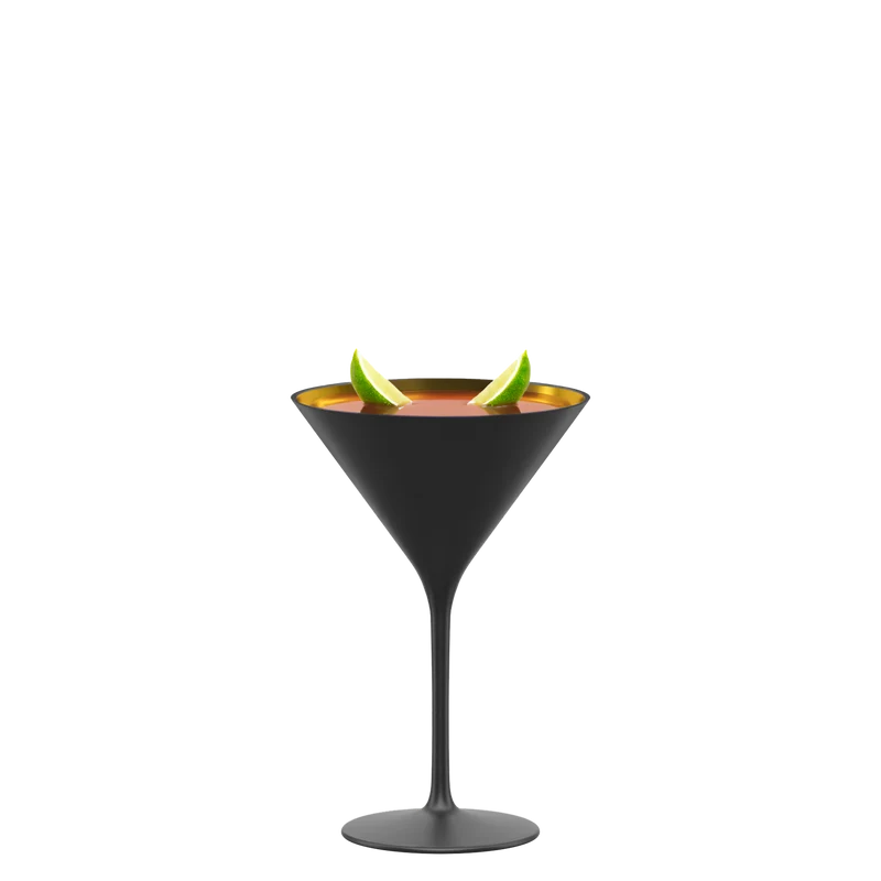Cocktailschale Schwarz/Gold Elements 6er Set