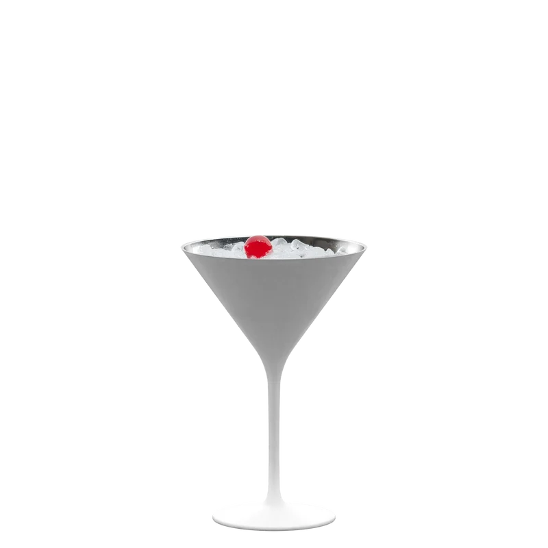 Cocktailschale Weiß/Silber Elements 6er Set
