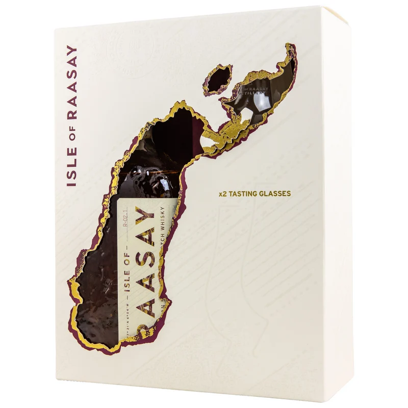 Isle of Raasay Single Malt | Geschenkset mit 2 Glencairn Gläsern