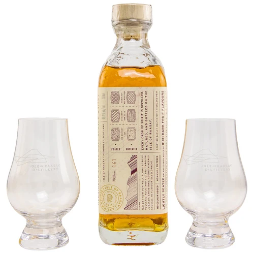 Isle of Raasay Single Malt | Geschenkset mit 2 Glencairn Gläsern