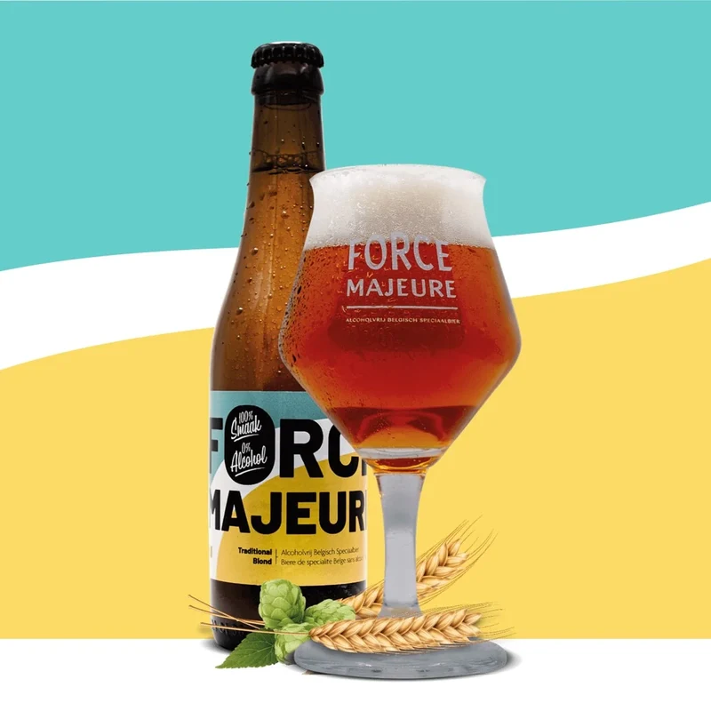 Bière blonde Force Majeure 0,5% sans alcool