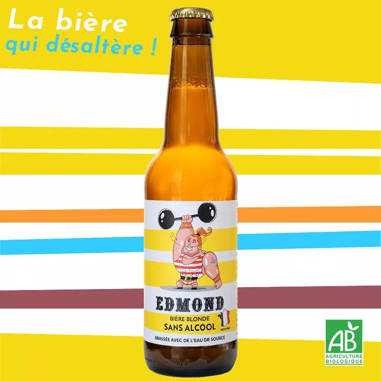 Bière Edmond la blonde & bio 0,5% sans alcool - 33 cl
