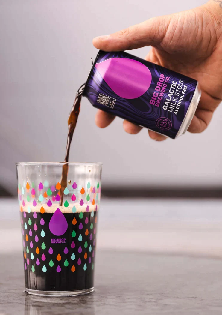 Bière Big Drop Galactic Milk Stout 0,5% sans alcool