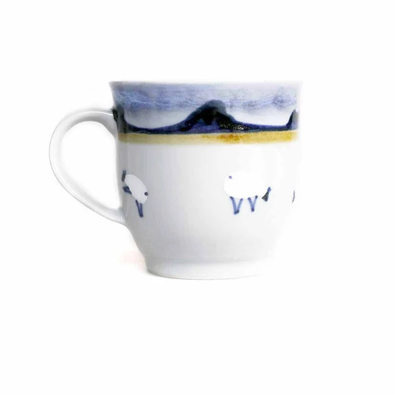 Highland Stoneware Keramik Becher Schottische Schafe
