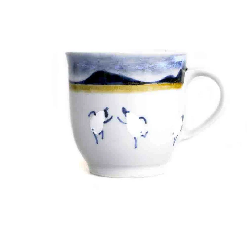 Highland Stoneware Keramik Becher Schottische Schafe