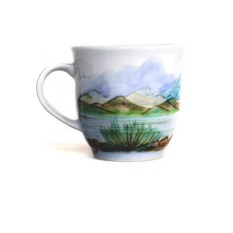 Highland Stoneware Keramik Becher Schottische Landschaft