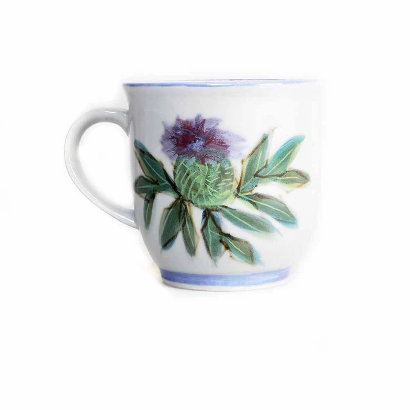 Highland Stoneware Keramik Becher Schottische Distel