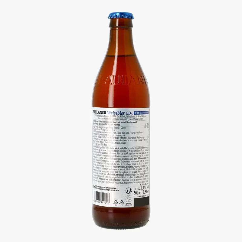 Bière Paulaner Weissbier sans alcool 50 cl