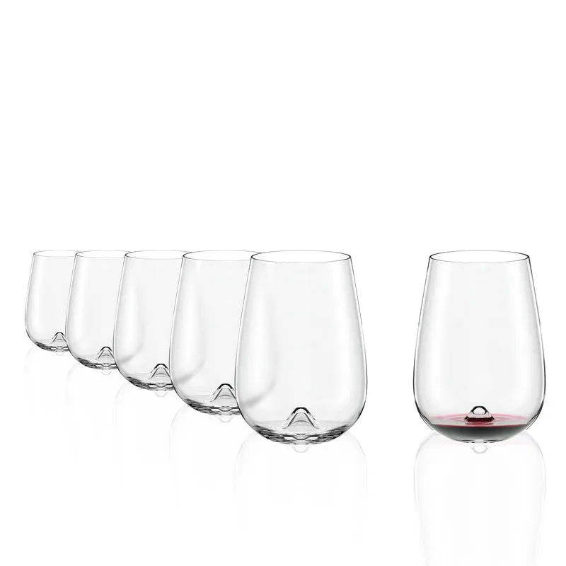 Rotweinbecher Verkostungsglas Vulcano 6er Set