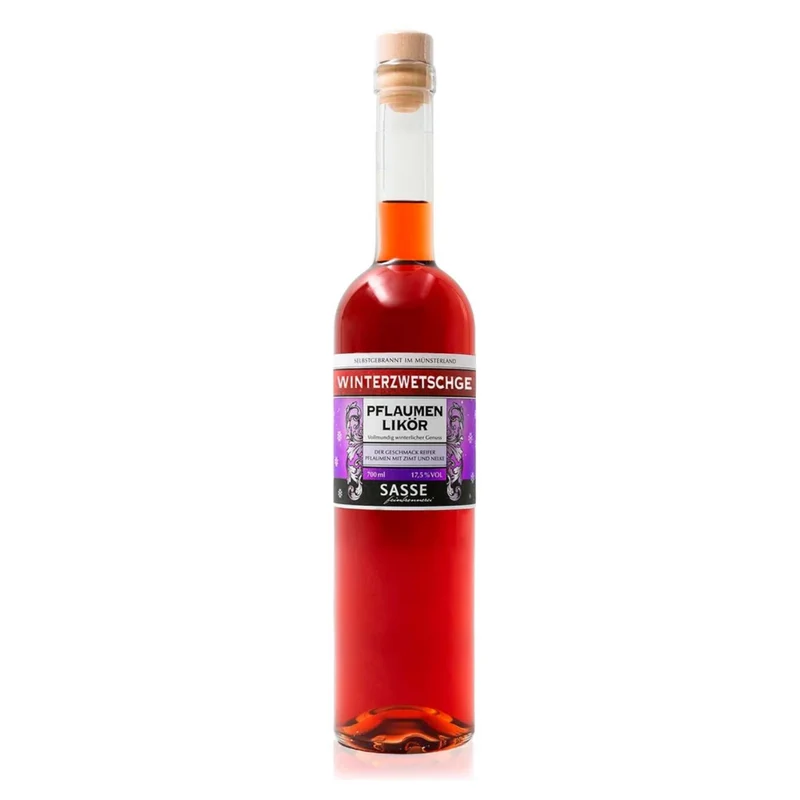 Feinbrennerei Sasse Winterzwetschge Pflaumenlikör Naturlikör 0,7L 17,5%