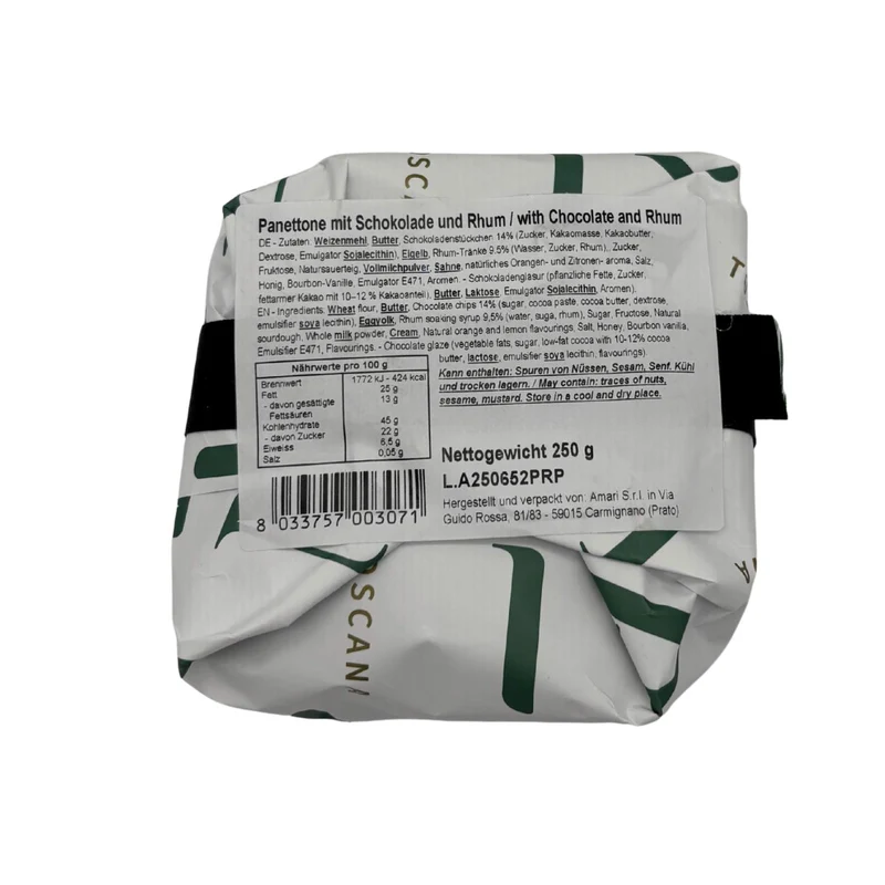 Panettone Amari Schokolade und Rum 250g