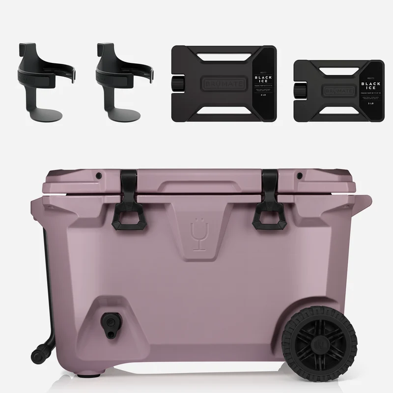 BrüTank 55-Quart Double Drink Holder Cooler Bundle | Lilac Dusk