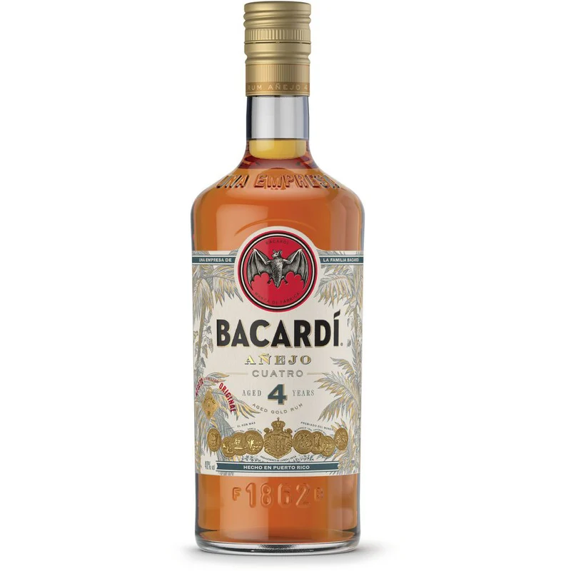 Bacardí 4 Jahre Añejo Cuatro Rum 40% 0,7 Liter