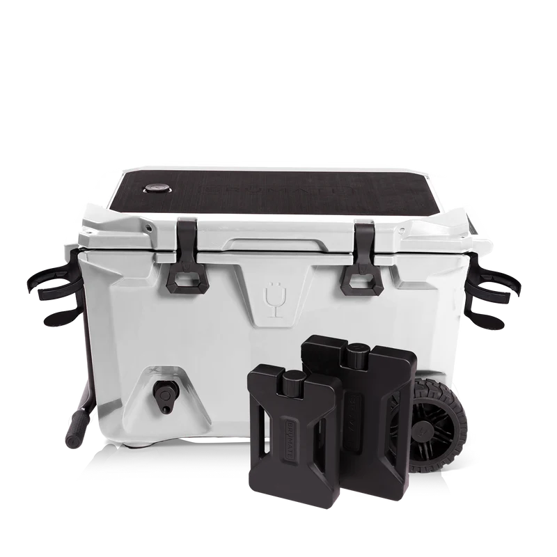 BrüTank 55-Quart Double Drink Holder Cooler Bundle | Ice White