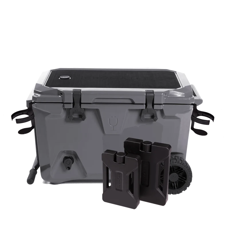 BrüTank 55-Quart Double Drink Holder Cooler Bundle | Charcoal
